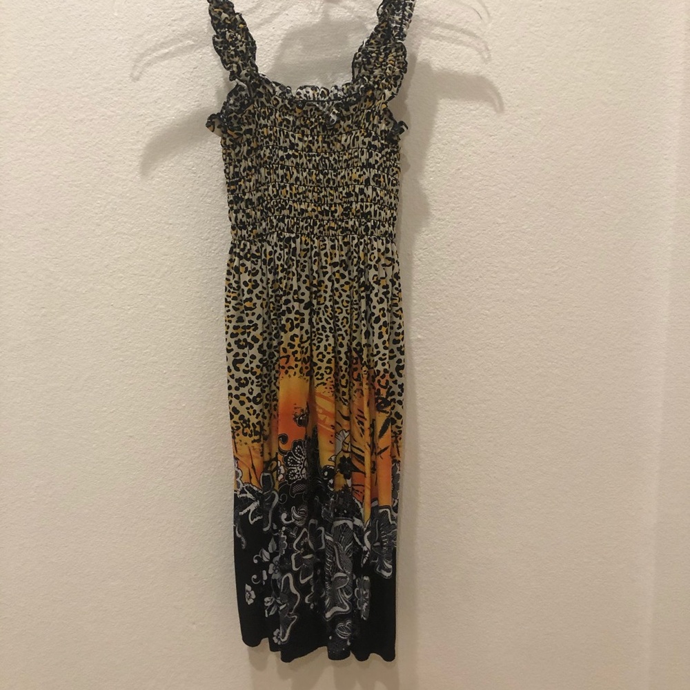Cheetah Print Maxi Dress/ Swimsuit Coverup